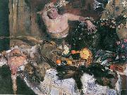 Lovis Corinth Grobes Stillleben mit Figur oil on canvas